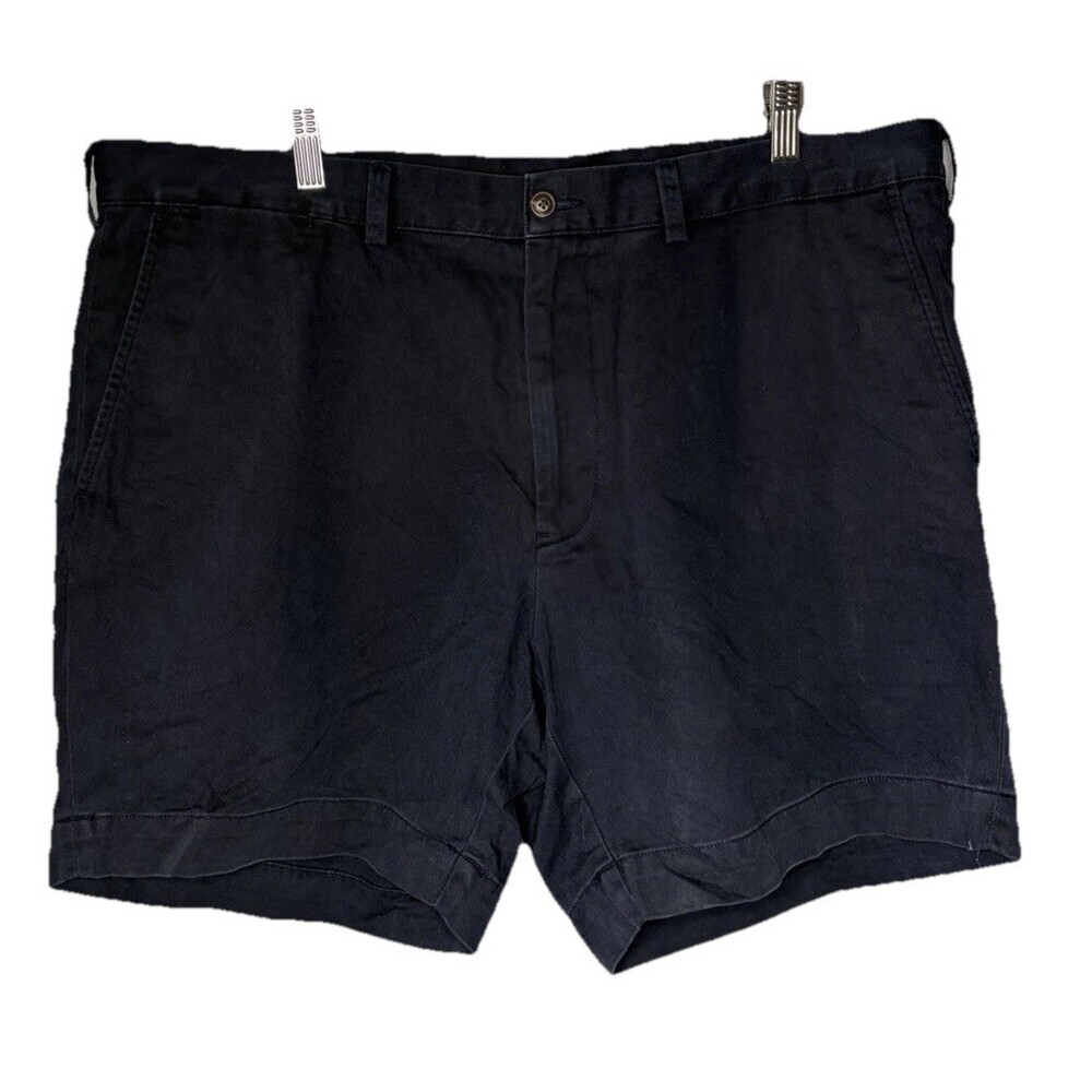 Polo Ralph Lauren Classic Fit Short Mens 38 Navy Blue Flat Front Cotton Chino 6"